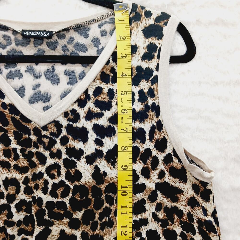 Tank Top Cami Leopard Y2K Vacation Mob Wife Classic Casual Resort Wimsycore Sz L - Picture 5 of 8